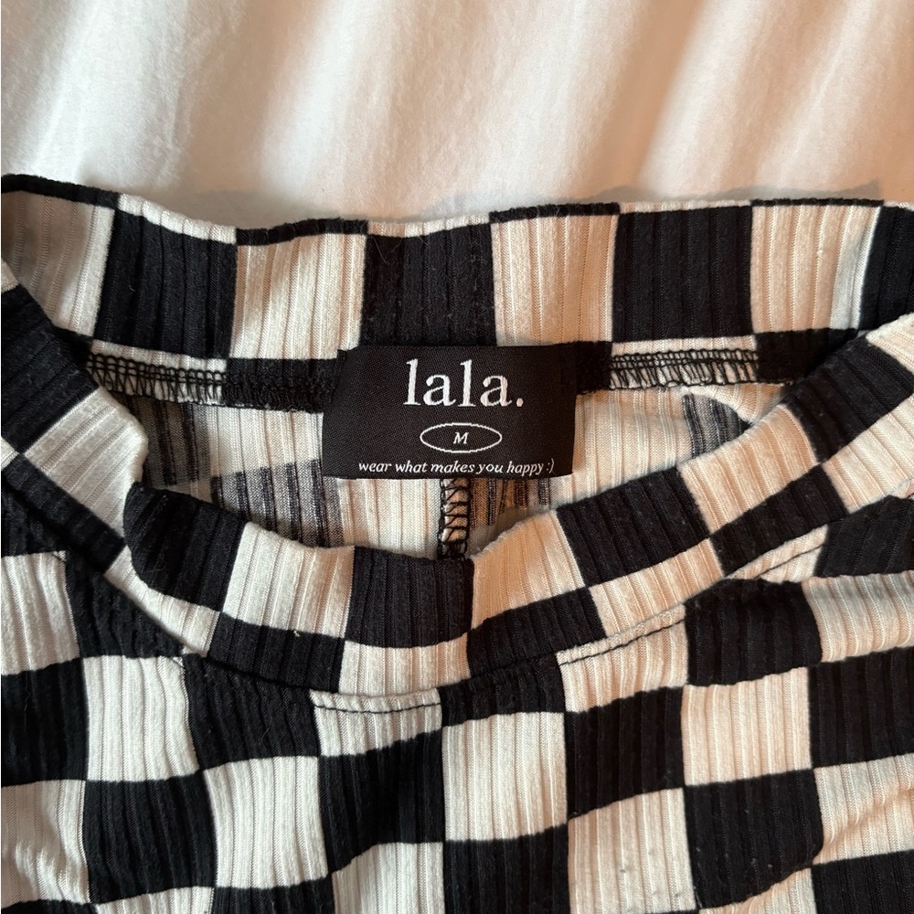 Lala Black and White Checkered set